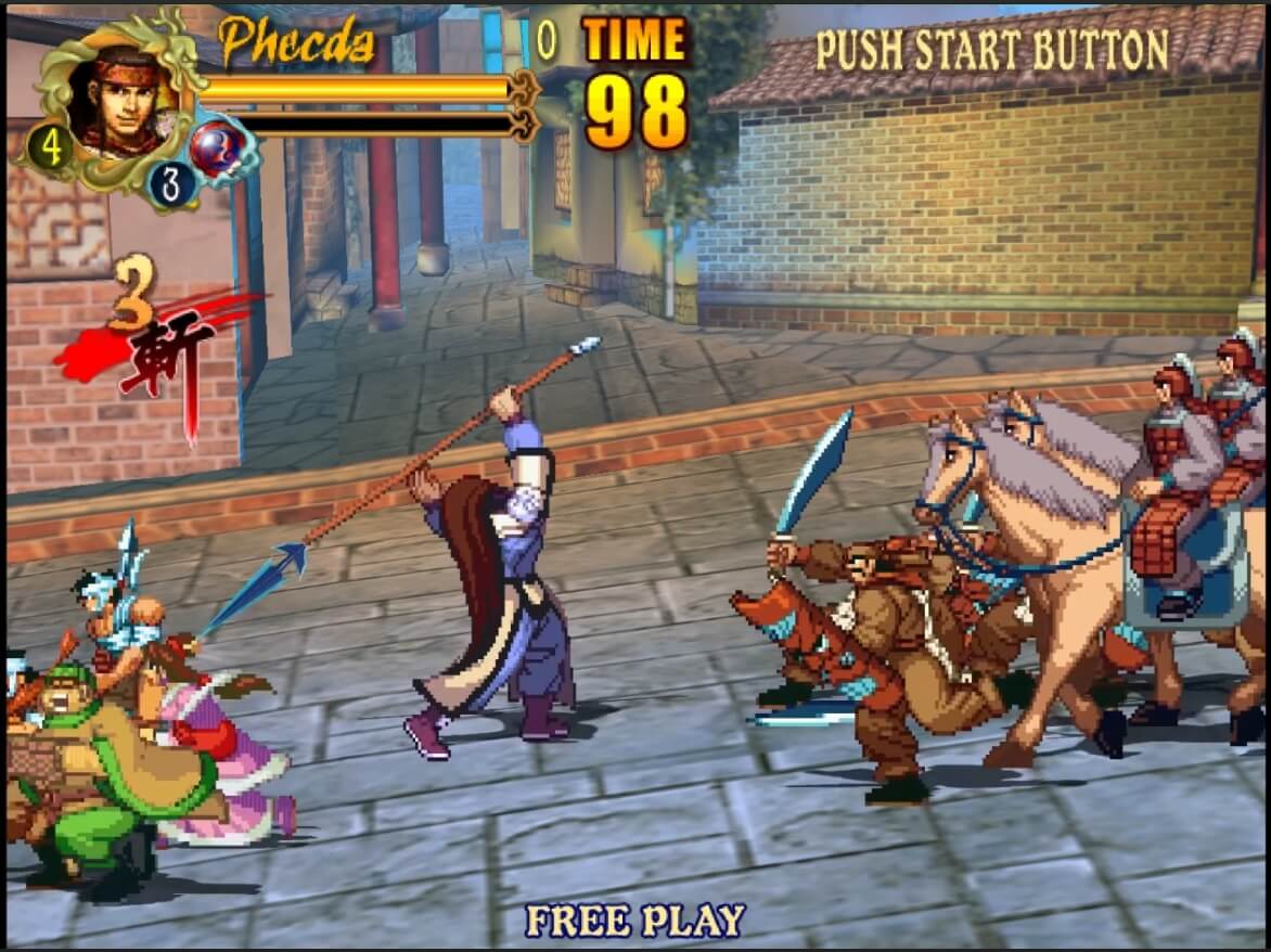 Knights of Valour The Seven Spirits - геймплей игры Sega Dreamcast